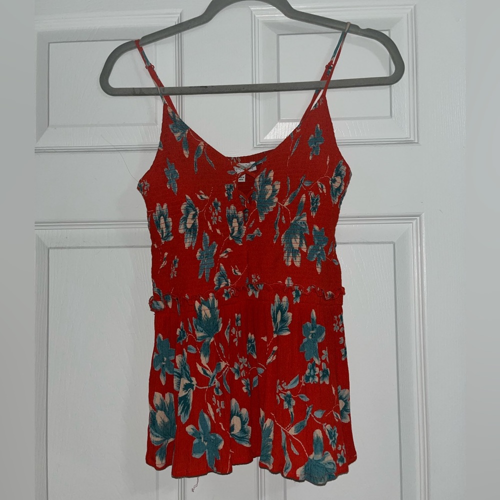 Colorful summer tank top with adjustable straps